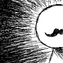 志太悠真 (MacRat) のアイコン。白黒の画像で、かわいらしいヒゲのキャラクターがこちらを見ている。